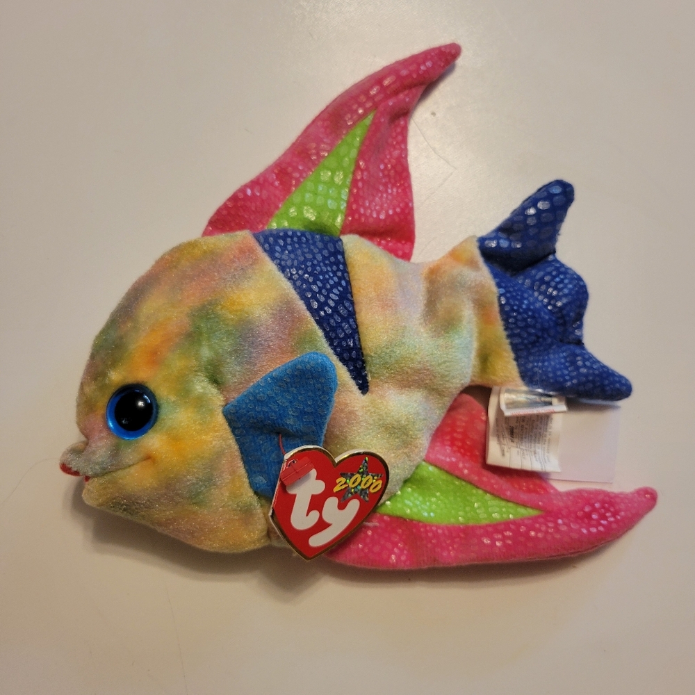Ty Original Beanie Baby 'Aruba' the Angelfish with Tag - GUC